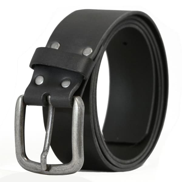Klassiskt svart läderbälte 40mm