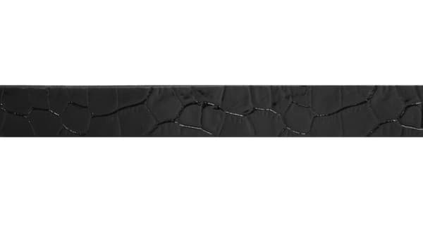 Svart 25mm crocco damskärp i kalvläder