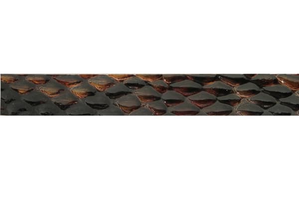 Svart/brunt 20mm damskärp i kalvläder