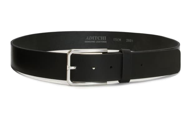 Svart herrbälte i äkta läder 40mm