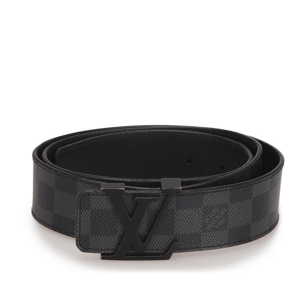 Louis Vuitton Damier Graphite Initiales Belt Black