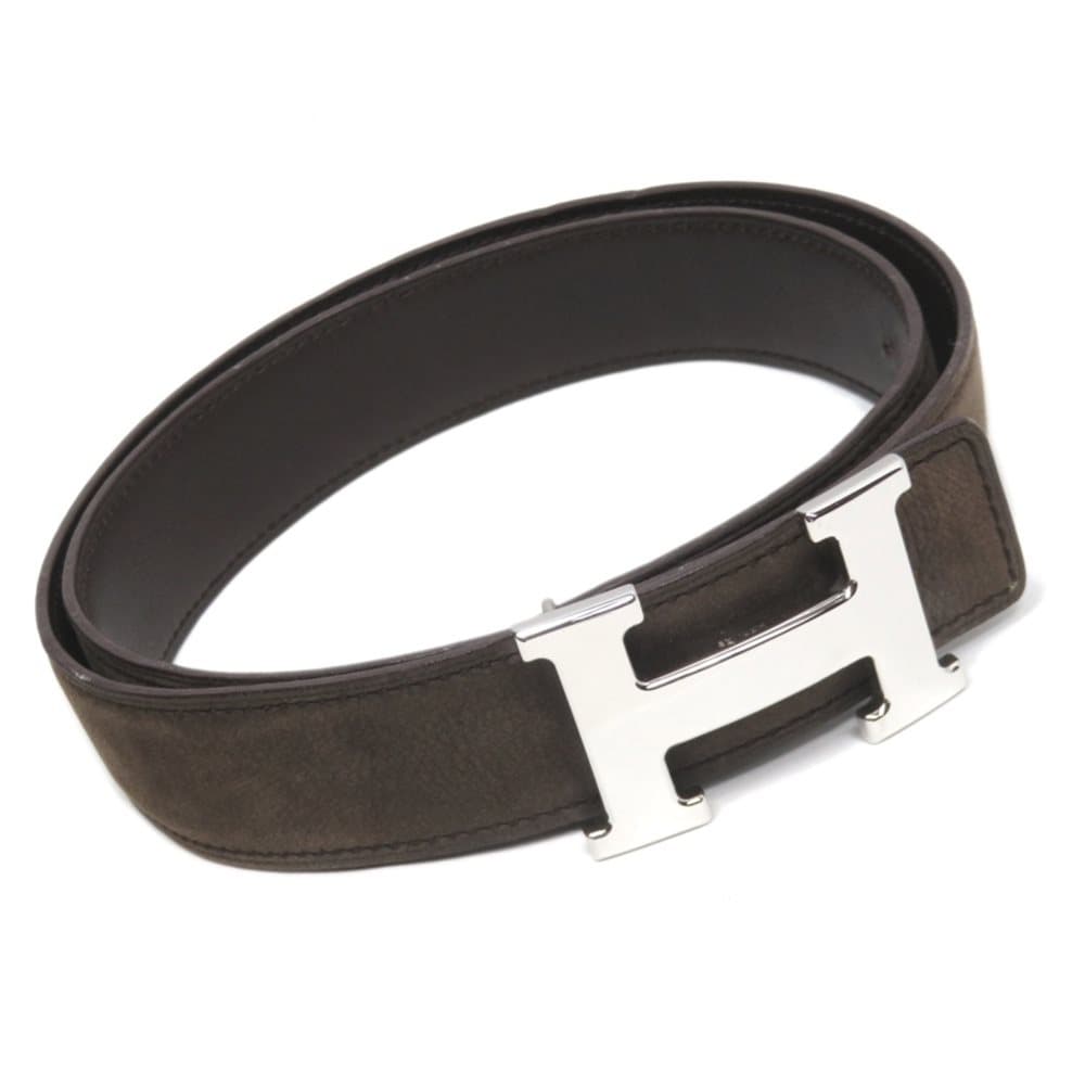 Hermes Constance Leather Belt Black