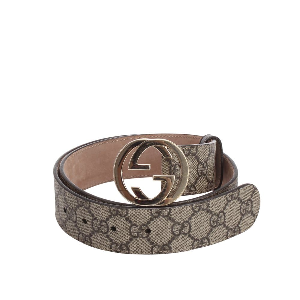 Gucci GG Supreme Double G Belt Brown