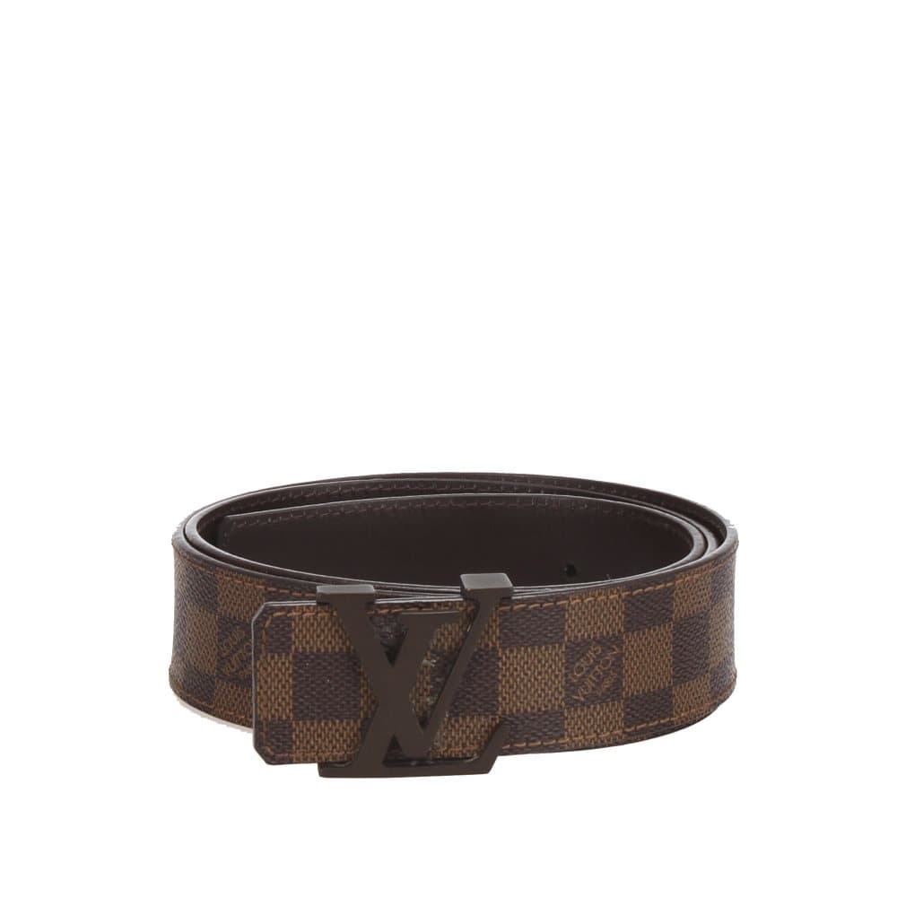 Louis Vuitton Damier Ebene Initiales Belt Brown