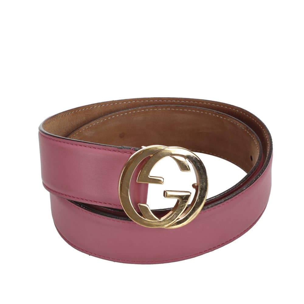 Gucci GG Leather Belt Pink