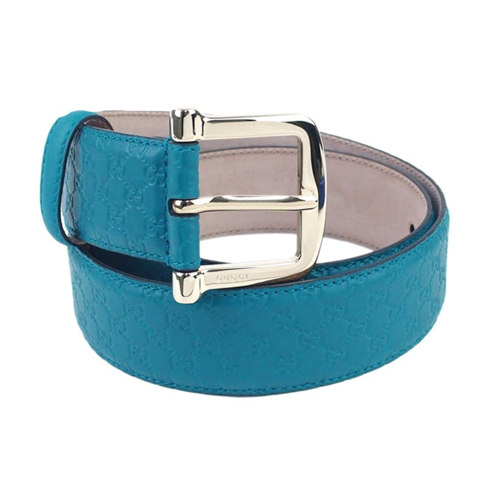 Gucci Guccissima Leather Belt Blue