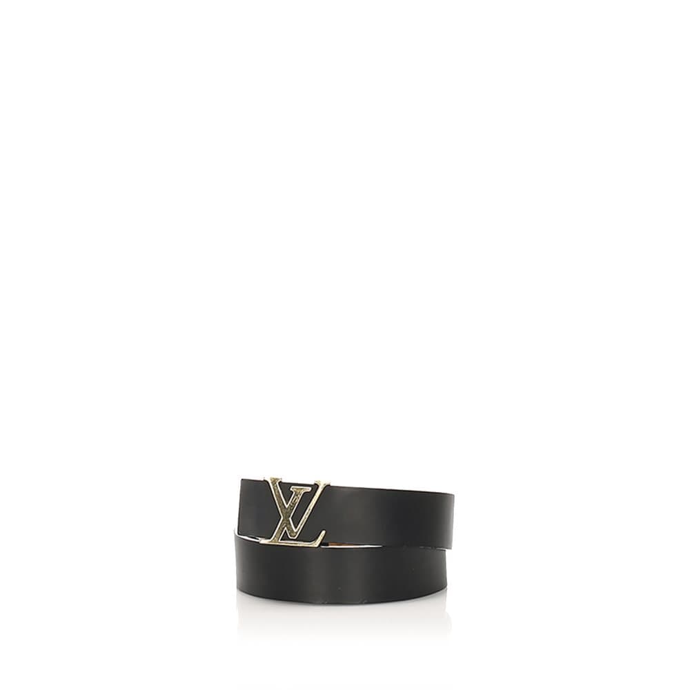 Louis Vuitton Leather Initiales Belt Black