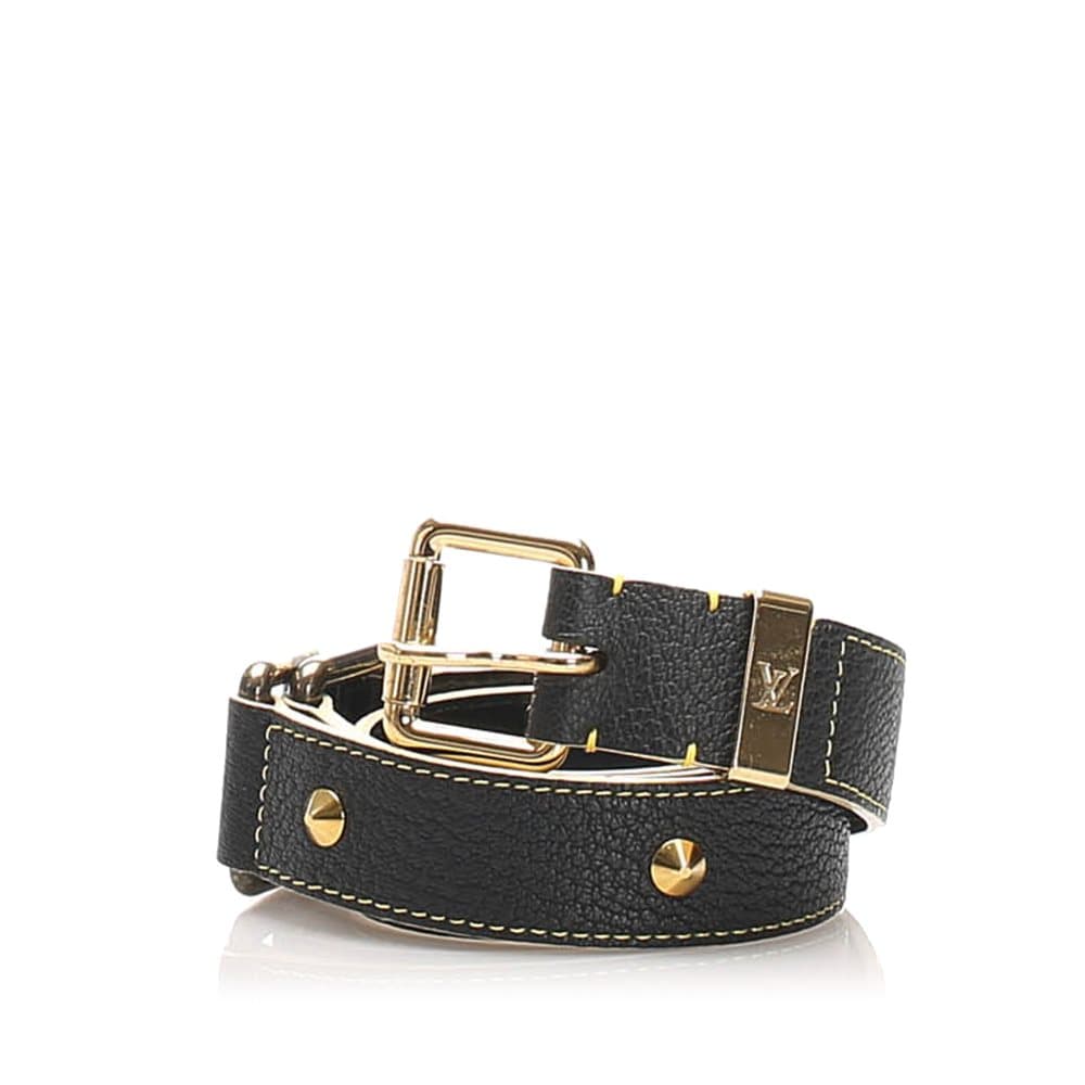 Louis Vuitton Studded Suhali Belt Black