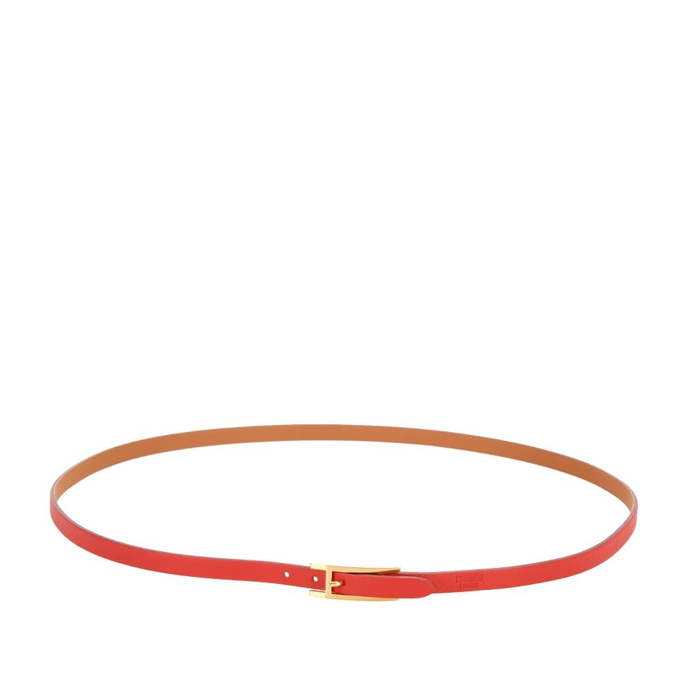 Hermes Quentin Reversible Leather Belt Red