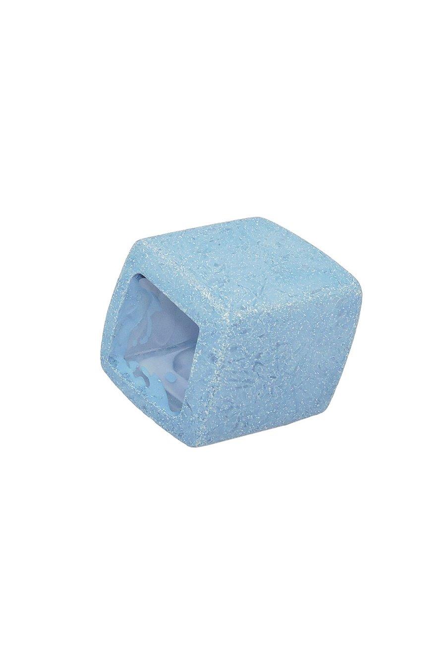 SCARF BEAD SLANTED DENIM BLUE MARBLED