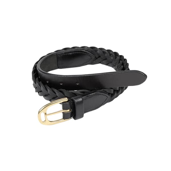 Aubrion Kvinnor/Damer flätat läder midjebälte Black 110cm x 2.5cm