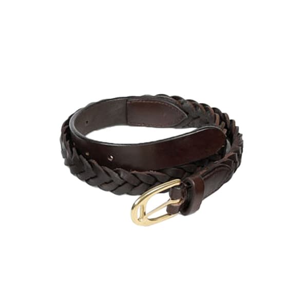 Aubrion Womens/Ladies Braided Leather Waist Belt Tan 70cm x 2.5cm