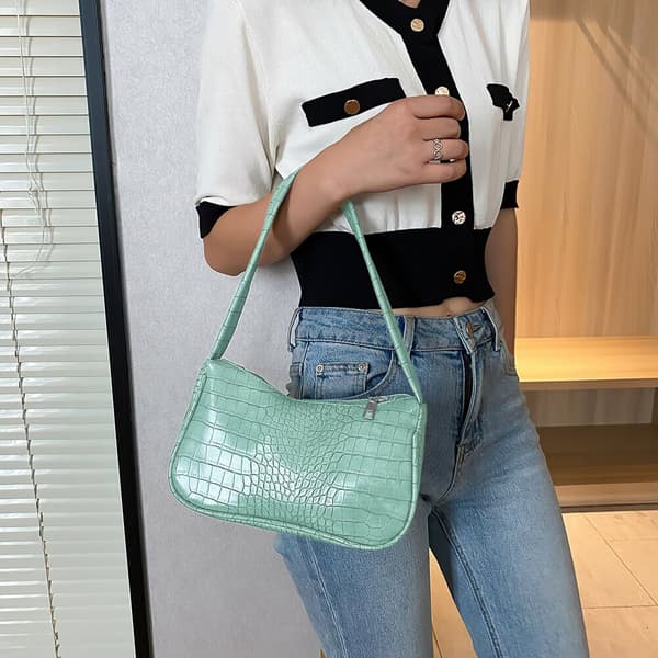 Crocodile Pattern Women's Trendy Shoulder Bag