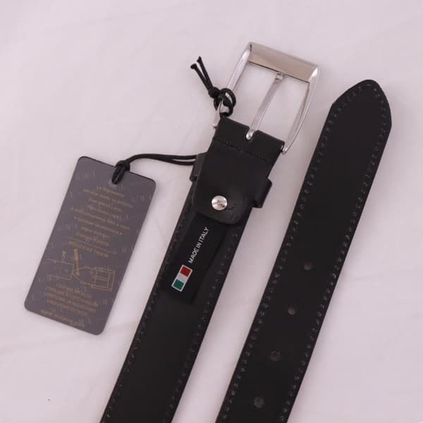 Läderbälte herr, 130cm, svart
