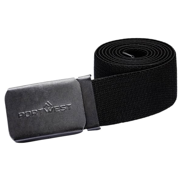 Portwest Unisex voksen elastikbælte til taljen Black One Size
