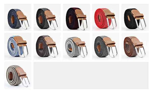 Flexibelt Canvastyg Bälte - 25 färger