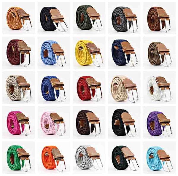 Flexibelt Canvastyg Bälte - 25 färger