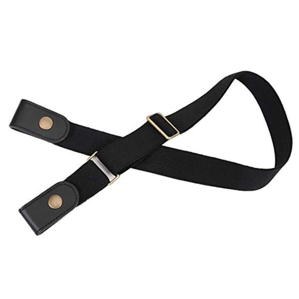 INF Elastisk bælte uden spænde (én størrelse) Sort Sort L 2-pack