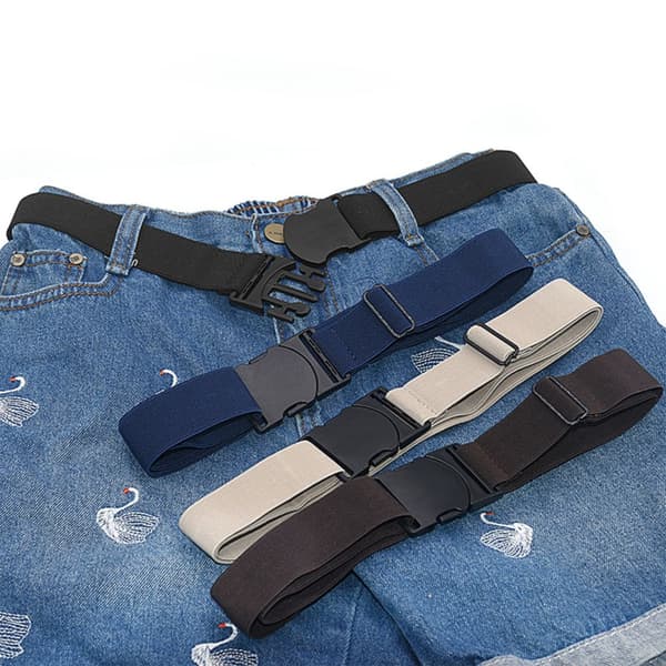 INF Justerbart elastisk bælte til jeans Sort