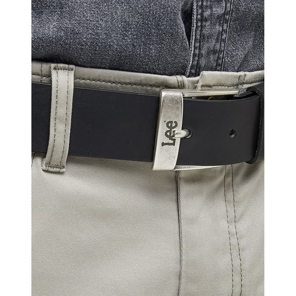 Lee Bælte Leather Logo Buckle Sort 105 cm Mand