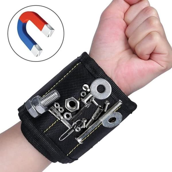 Magnetisk armband för hantlangare / armbandsverktyg underlättar arbetet för spikhållande skruvar eller skruvar som andas
