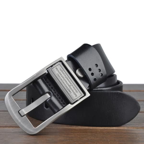 Bälte - MÄRKE - Svart - 120 x 3,8 cm - 100 % PU-läder - Casual