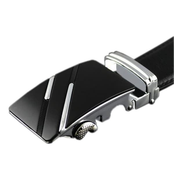 Bälte - Lyx - Svart - Kohudsläder - Automatiskt spänne - Chic stil