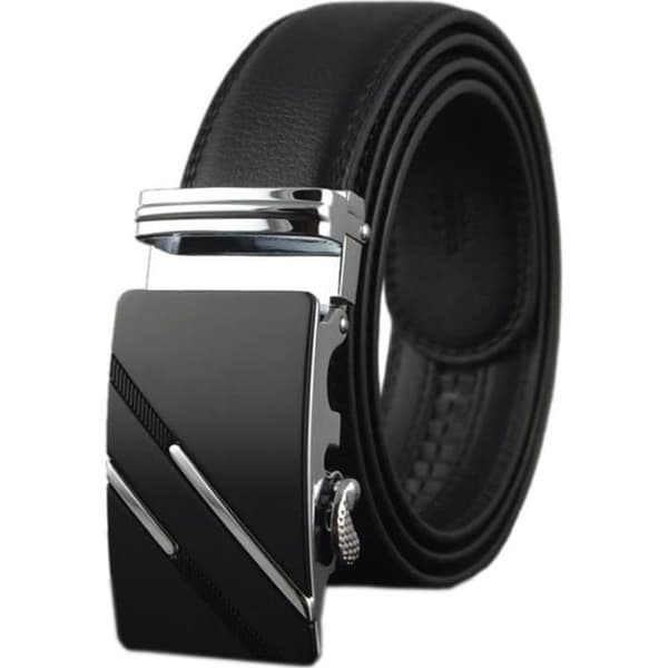 Bälte - Lyx - Svart - Kohudsläder - Automatiskt spänne - Chic stil