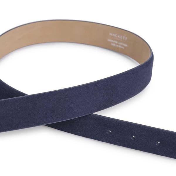Hackett Suede Feather Edge Läderbälte Blå 34 Man