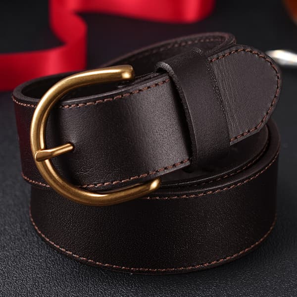 INF Premium skinnbelte for menn, 103,5 cm