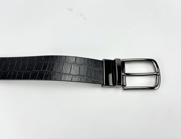 INF Vändbart läderbälte för män Texture 1