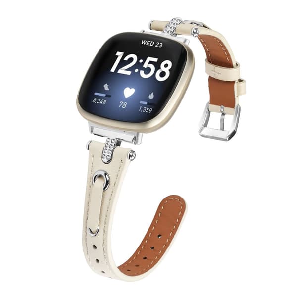 INF Fitbit Versa 3/4 skinnklokkerem med T-formet Rhinestone-design
