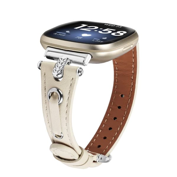 INF Fitbit Versa 3/4 skinnklokkerem med T-formet Rhinestone-design