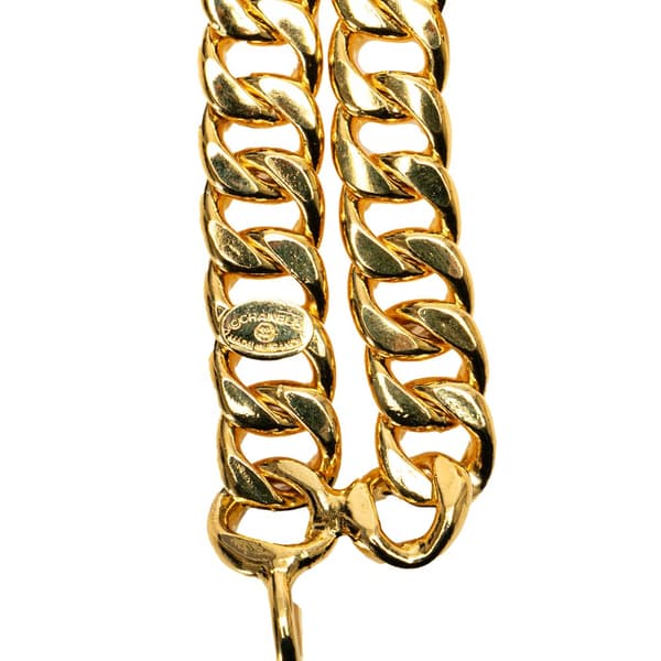 Pre-owned Chanel Gold Plated CC Medallion Chain Belt Gold