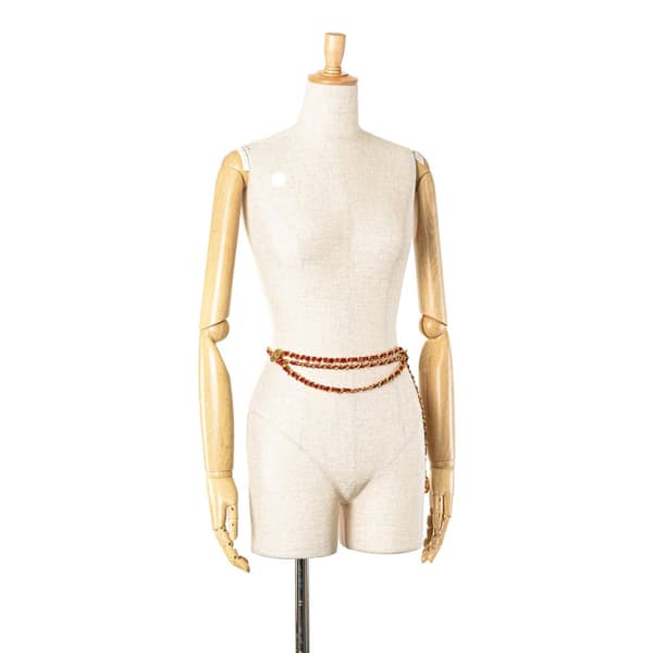 Pre-owned Chanel Gold Plated CC Chain Link Belt Gold