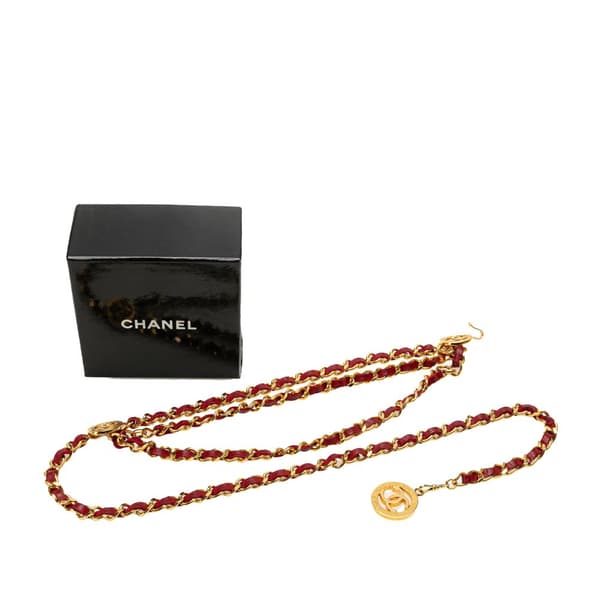 Pre-owned Chanel Gold Plated CC Chain Link Belt Gold