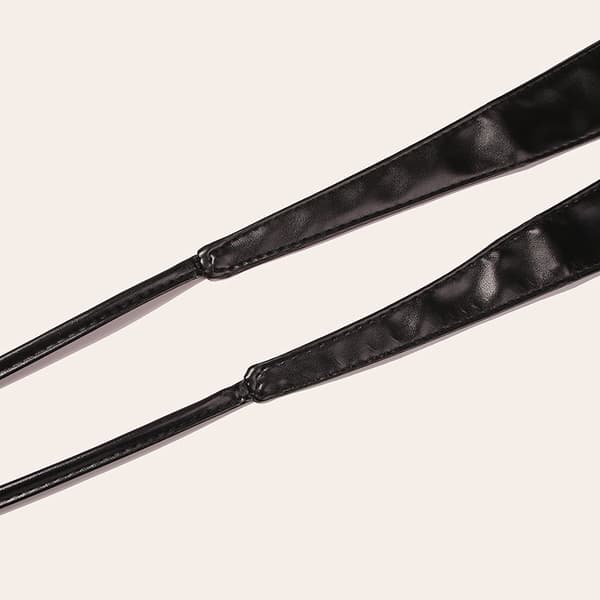 INF Stilig PU-skinn Obi-belte, 360 cm omslagsbelte for kvinner