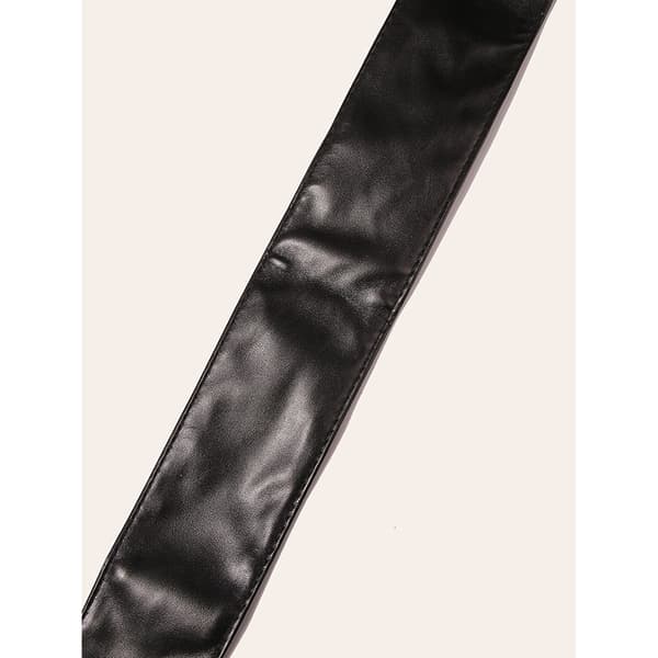 INF Stilig PU-skinn Obi-belte, 360 cm omslagsbelte for kvinner