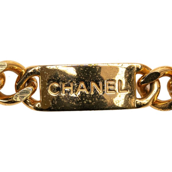 Pre-owned Chanel Gold Plated Medallion Chain Belt Gold