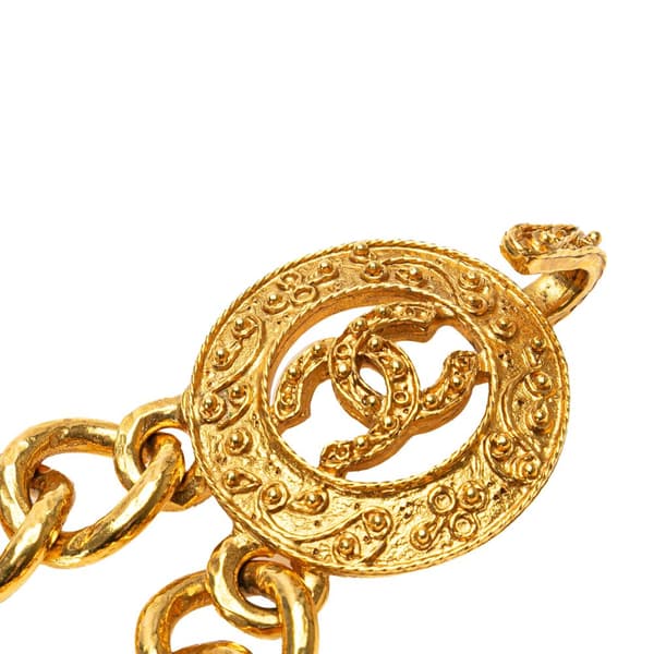 Pre-owned Chanel Gold Plated CC Chain Belt Gold