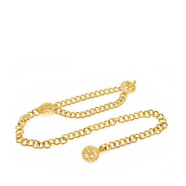 Pre-owned Chanel Gold Plated CC Chain Belt Gold