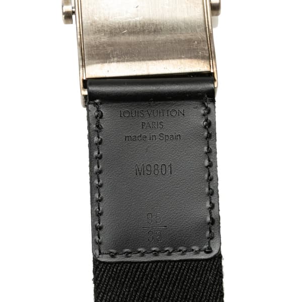 Pre-owned Louis Vuitton Bengale Inventeur Belt Black