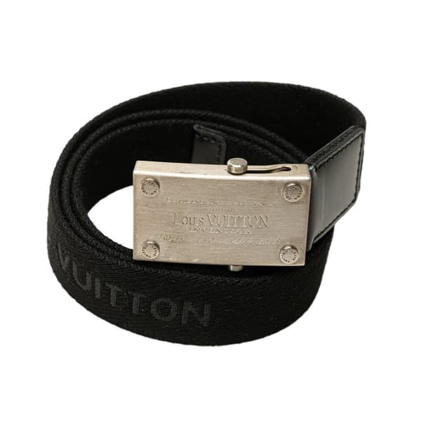 Pre-owned Louis Vuitton Bengale Inventeur Belt Black
