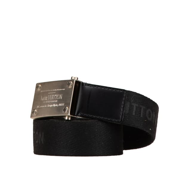 Pre-owned Louis Vuitton Bengale Inventeur Belt Black