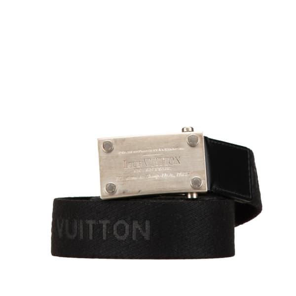 Pre-owned Louis Vuitton Bengale Inventeur Belt Black