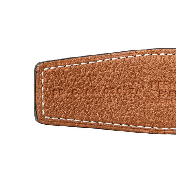 Pre-owned Hermès Leather Rider Reversible Belt Black