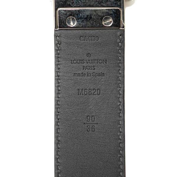 Pre-owned Louis Vuitton Damier Inventeur Belt Black