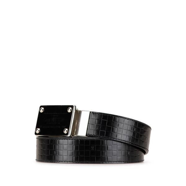 Pre-owned Louis Vuitton Damier Inventeur Belt Black