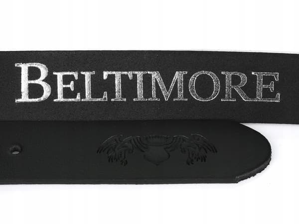 Beltimore herre læderbælte sort bred r145