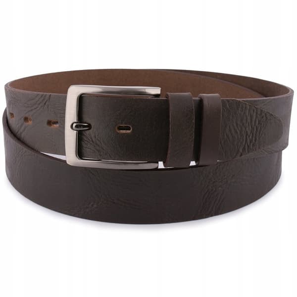 Mænds premium læderbælte bredt 4 cm klassisk grain læder Beltimore